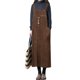 thumbnail image 3 of Nueva moda mujer de pana vestido vintage bolsillo correa casual otoño invierno flojo chaleco vestido Tomshoo Café/XL, 3 of 7