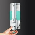 thumbnail image 3 of FRCOLOR shampoo bottle 1pc Manual Wall-mounted Push Type Liquid Soap Bottle Plastic Refillable Shampoo Liquid Soap Container Dispenser,7.48"X3.15"X2.76", 3 of 5