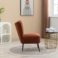 thumbnail image 4 of Living Room Chairs, Armless Accent Chair With Rubber Wooden Legs Modern Upholstered Corner Side Chair For Living Room, Bedroom, Office, Hotel, 4 of 9