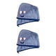 thumbnail image 3 of Toystoory Gorro de secado rápido para niños de terciopelo Coral , envoltura para el pelo largo y rizado, gorro de ducha, botón, turbante, azul 2piezas, 3 of 6