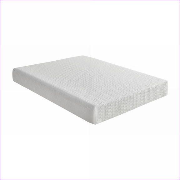 Mattresses, Full Size 8-Inch Firm Gel-Infused Memory Foam Mattress | White | Foam