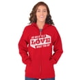 thumbnail image 4 of Do What You Love Quote Cute Inspiring Unisex Plus Size Zip Hoodie Brisco Brands 2X, 4 of 6