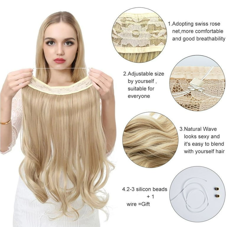 Synthetic No Clip Curly Hair Fluffy Hair Bun False Hairpiece Fake Hair Piece Wave Halo Hair Toupee 16 INCHES LIGHT SANDY BLONDE Synthetic No Clip Curly Hair Fluffy Hair Bun False Hairpiece Fake Hair Piece Wave Halo Hair Toupee 16 INCHES LIGHT SANDY BLONDE