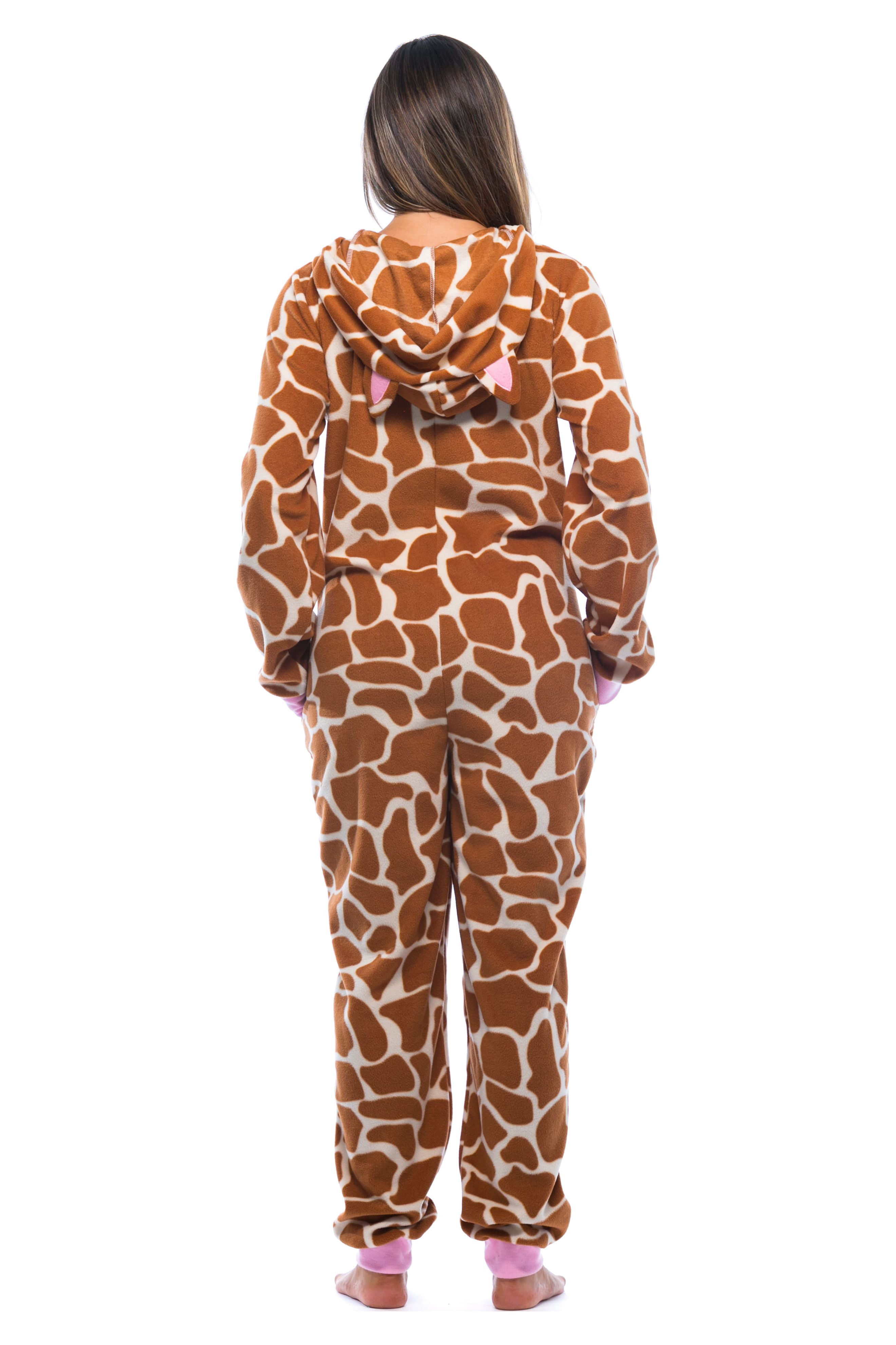 Just Love Adult Bodysuit with Animal Prints / Pajamas (Giraffe, X-Small)