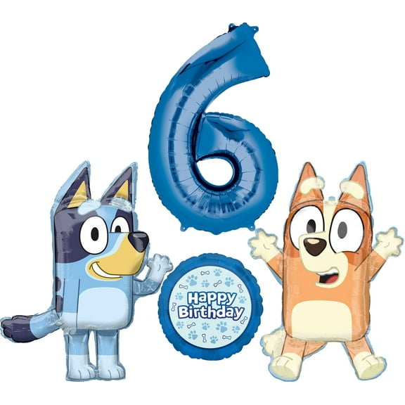 Bluey and Bingo 6th Birthday Party Supplies Balloon Bouquet Decorations