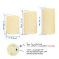 thumbnail image 2 of 3PCS 4" 5" 6" Waterproof LED Flameless Timer Candles, 1000 Hours Long Battery Life/Flickering Battery Operated Electric Outdoor LE, 2 of 7