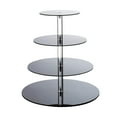 thumbnail image 2 of TUIBELYN Cupcake Holder 4 Tiers Dessert Display Tower Fruit Cake Pastry Stand Detachable Candy Rack Tray Serving Platter for Wedding Birthday Party Black, 2 of 8