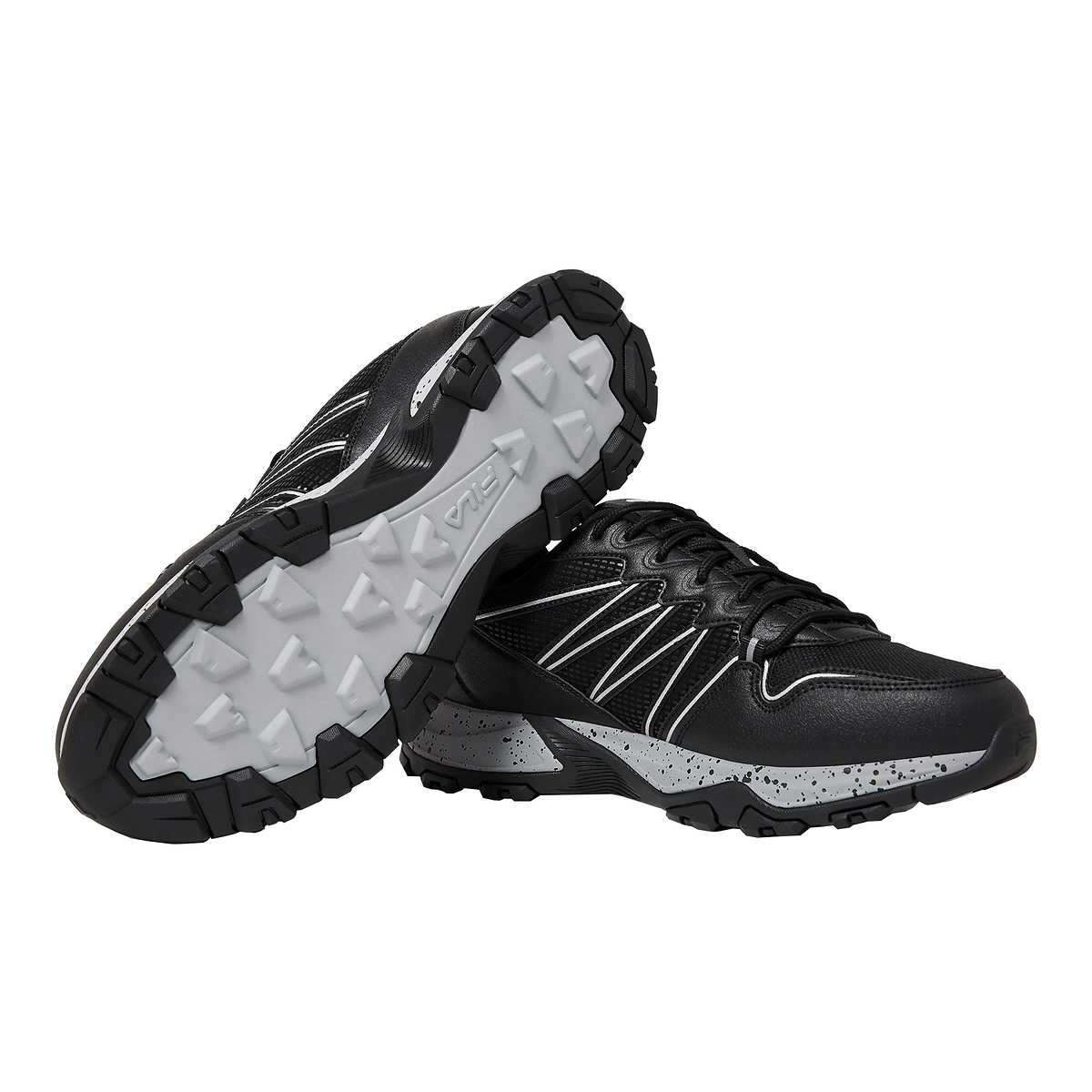 Fila Men's Quadrix Trail Running Shoes Sneakers, Black, Sz 8 - image 4 of 5