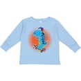 thumbnail image 3 of Inktastic Skateboard Dinosaur for Boys Boys Long Sleeve Toddler T-Shirt, 3 of 5
