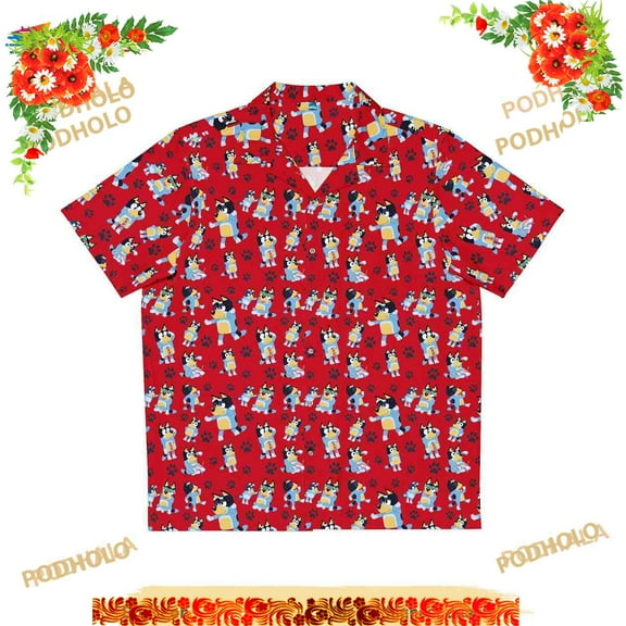 Red White Blue Heeler Funny Dad Father Day Dad Favorite Hawaiian Shirt