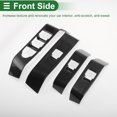 thumbnail image 5 of Unique Bargains Window Lift Switch Panel Trim Cover for Chevrolet Colorado 23-25 Front Left Right Car Door Window Control Button Sticker Carbon Fiber Black, 5 of 6