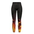 thumbnail image 5 of Renewold Flame Fire Print Womens Yoga Leggings with Pockets Workout Leggings Full Length High Waisted Running Pants Non See-Through Athletic Tights Printed Tights, XS, 5 of 8