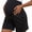 Black, variant on Yawrut Ladies' Comfortable High Waist Support Abdominal Side Pocket Pregnant Yoga Shorts