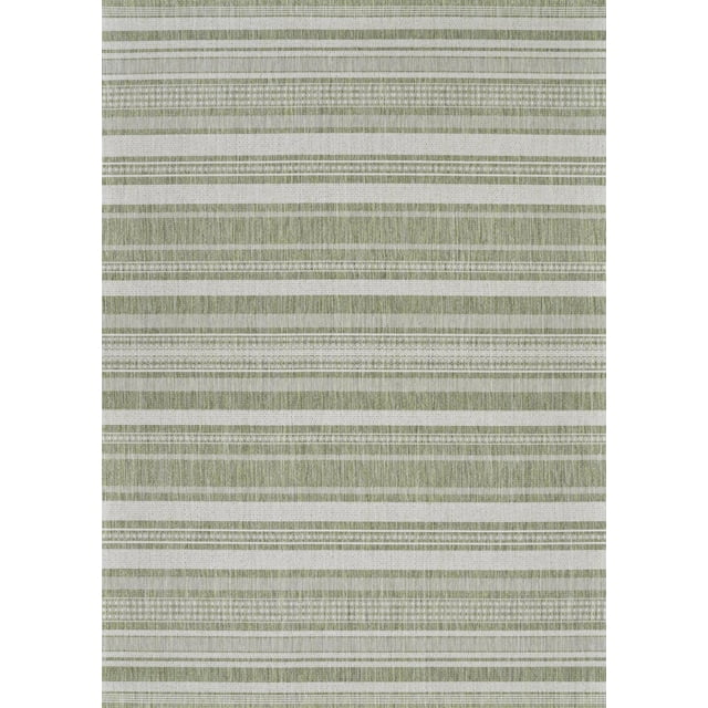 Couristan Recife Gazebo Stripe Indoor / Outdoor Area Rug, Sage Leaf