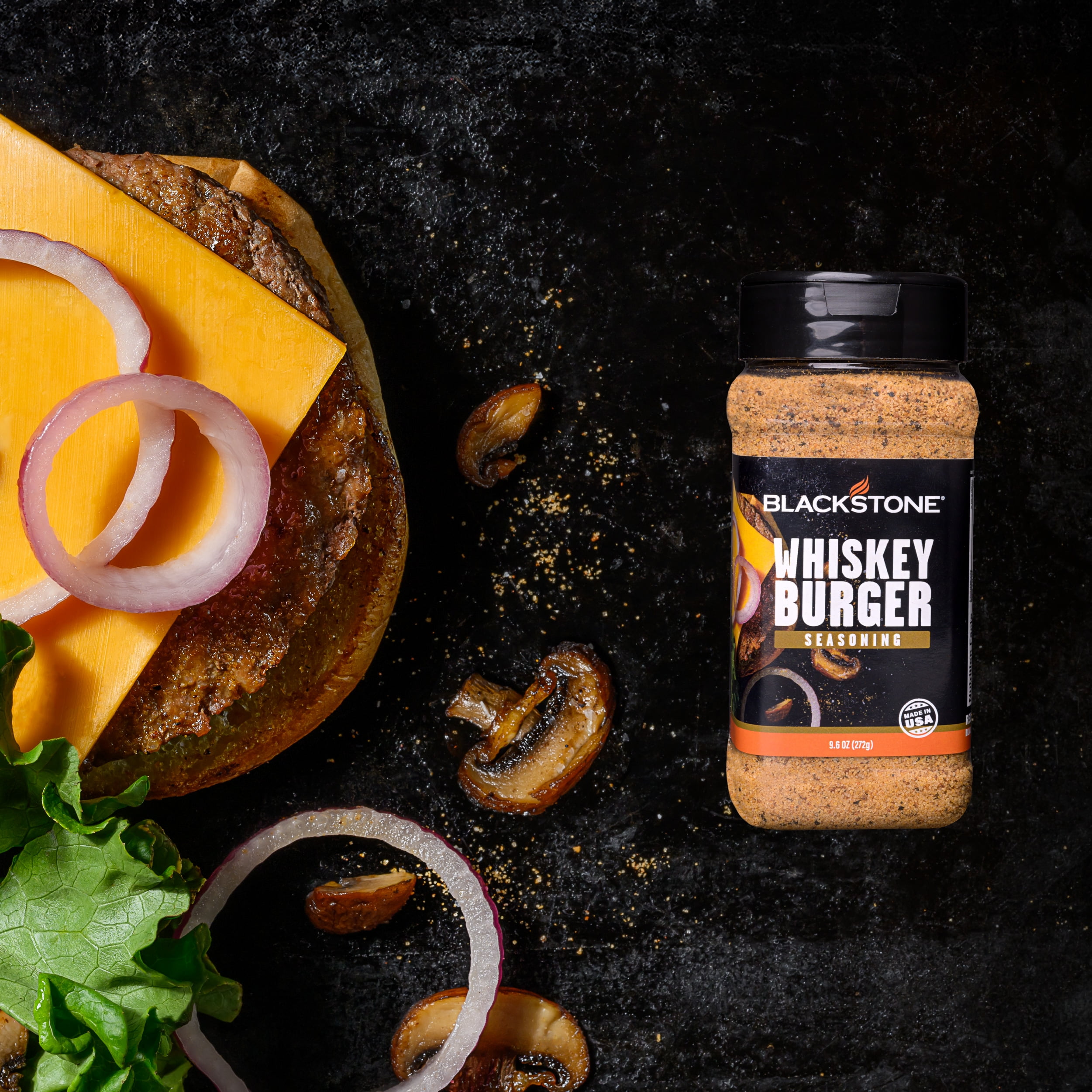 (2 pack) Blackstone Whiskey Burger Seasoning, 9.6 oz - Gluten-Free