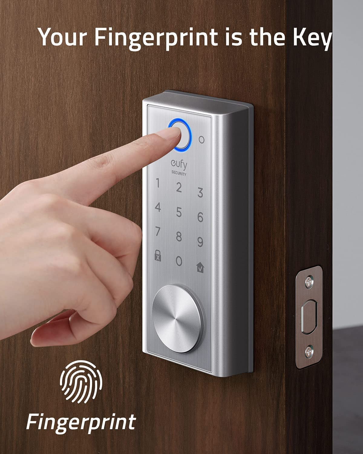 eufy Security Smart Lock Touch and Wi-Fi Deadbolt T8520J11 B&H