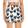 thumbnail image 2 of Lsque Retro Rooster Printed Women's Running Shorts with Liner Pockets,Elastic Quick Dry Workout Athletic Gym Yoga Shorts,Womens High Waist Shorts-Large, 2 of 9