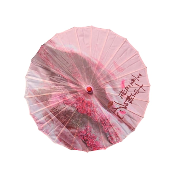 Bewildely Paraguas de tela de seda, estilo chino tradicional, papel al óleo, danza clásica femenina, sombrilla decorativa, disfraz, accesorios de Paraguas de lluvia Tipo 6 Bewildely HA073075-14