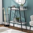 thumbnail image 5 of Furniture of America Jules 1-Shelf Wood White Oak Console Table, 5 of 8