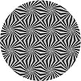 thumbnail image 1 of Ahgly Company Tapis d'Intérieur Ronds de Style Transitionnel Lavables à la Machine, Noir Charbon, 3 Pieds Rond, 1 of 7