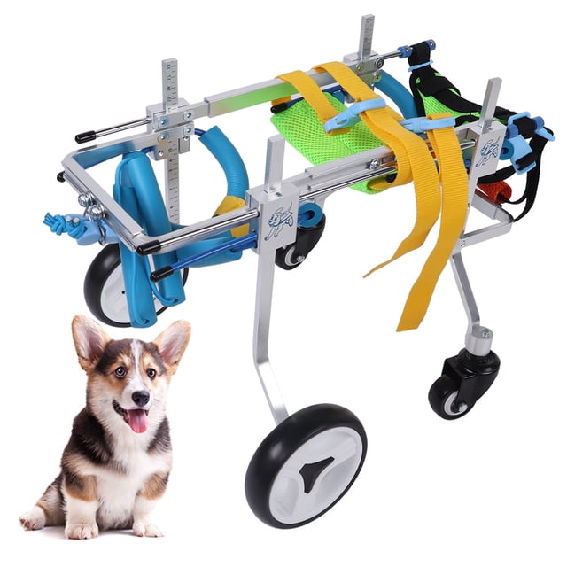 Silla de ruedas para perros: para rehabilitación de piernas para perros pequeños y medianos discapacitados carrito de rehabilitación de mascotas silla de ruedas para perros ANGGREK Otros