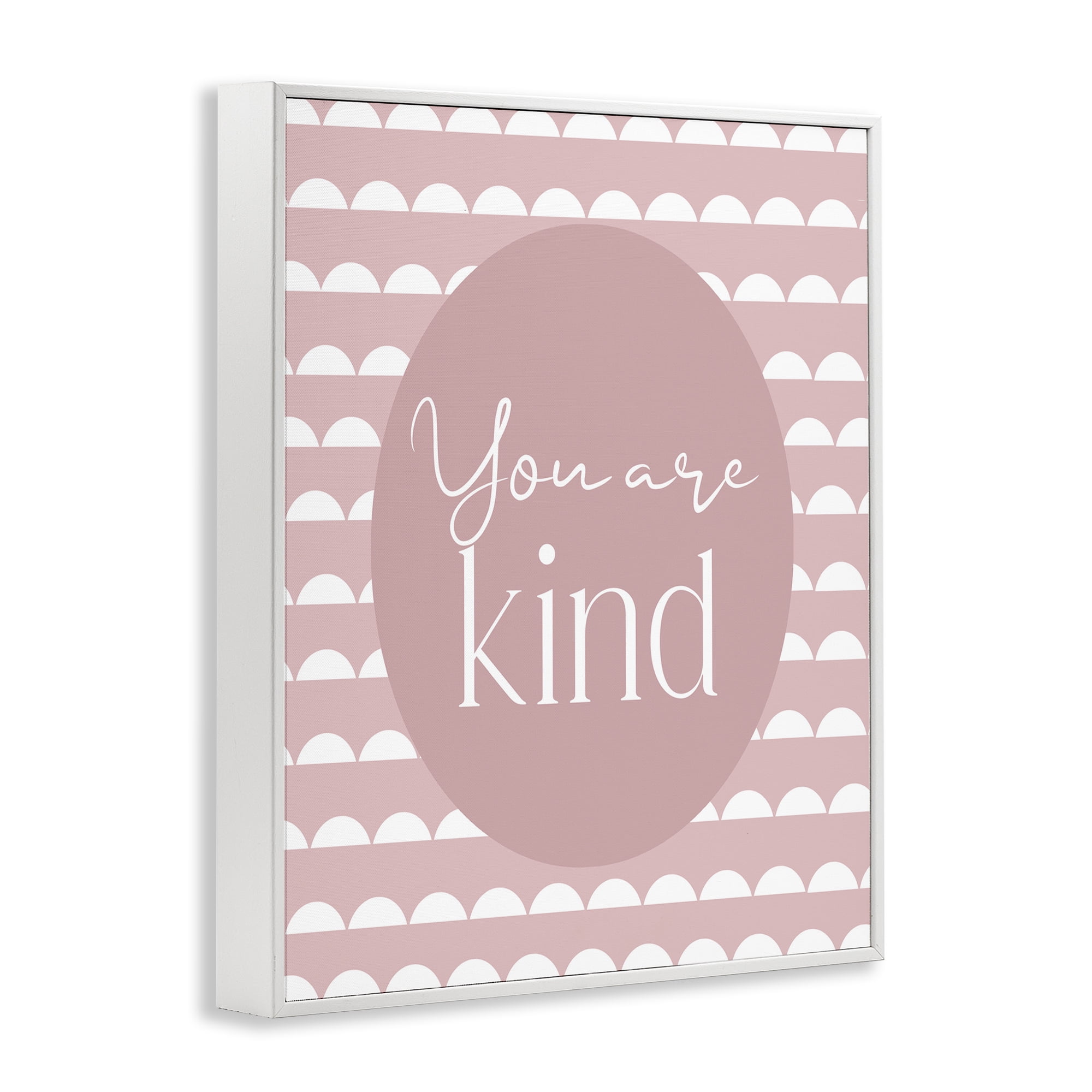 Stupell Industries You Are Kind Blush Pink White Framed Giclee Art, design by Christine Simpson Art