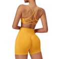 thumbnail image 3 of IDOPIP Women 2 Piece Seamless Backless Yoga Sets High Waist Shorts and Sports Bra Gym Athletic Clothing Outfits, 3 of 7
