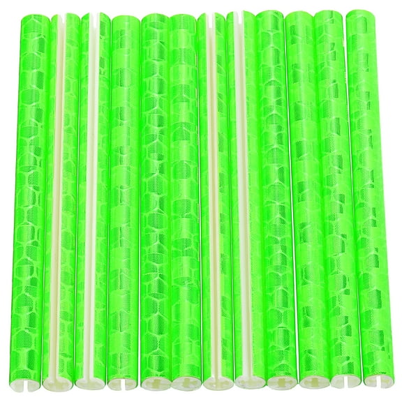 Uxcell 36pcs Bike Reflective Spoke Skin Plastic Bicycle Spoke Reflectors Spoke Covers Trim Wrap Wheel Visibility, Yellow