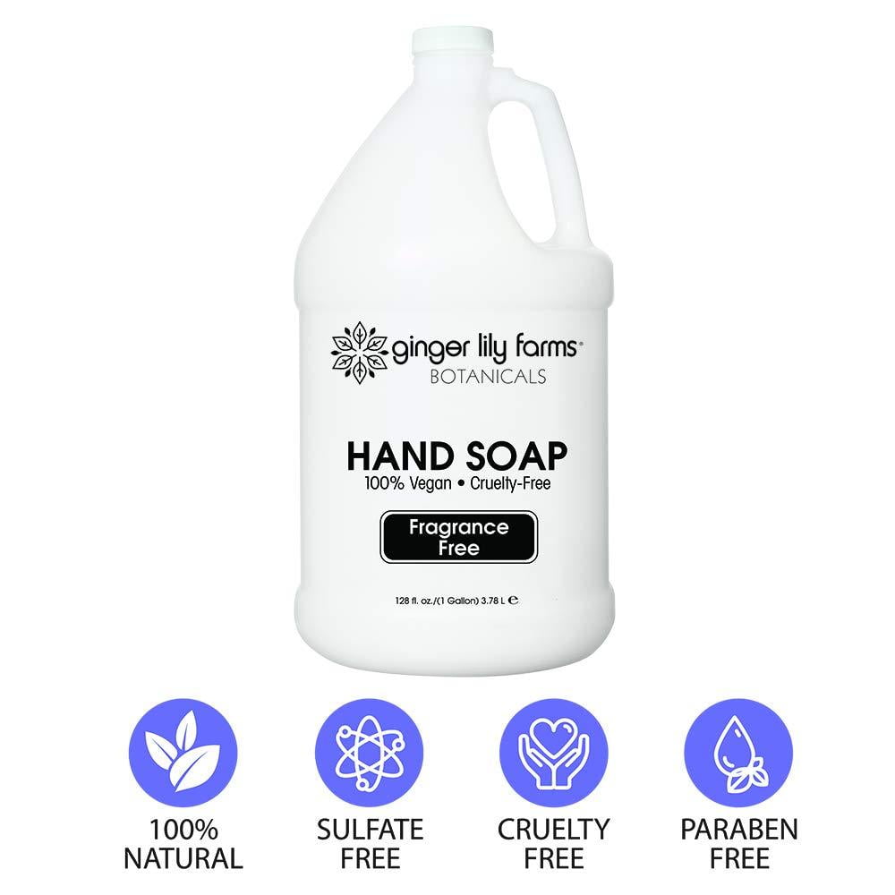 Ginger Lily Farms Botanicals All Purpose Liquid Hand Soap Refill Fragrance Free 100 Vegan Amp Cruelty Free 1 Gallon 1 Pack Walmart Com Walmart Com
