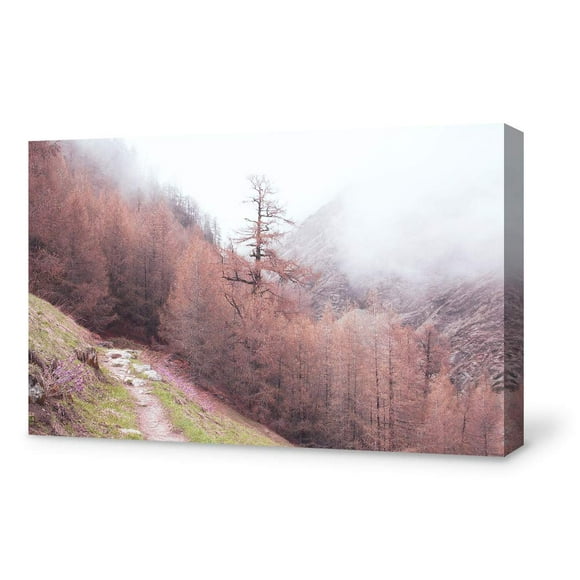 SIGNFORD Canvas Wall Art Canvas Winter Wood Dawn Painting Wall Poster Decor for Living Room Framed Home Decorations - 16x24 inches
