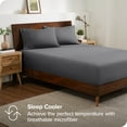 thumbnail image 5 of Bare Home Ultra-Soft Fitted Sheet + Pillowcase Set - Premium 1800 Collection - Deep Pocket - Queen, Gray, 5 of 8