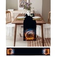 thumbnail image 4 of Table Runner 72 Inches Long for Kitchen Dining, Baseball, Dresser Scarf Farmhouse, Dining Table Decorations for Wedding/Parties, Sports Theme Gradient Orange Blue Black 14 x 72 In, 4 of 9