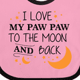 thumbnail image 4 of Inktastic I Love My Paw Paw to the Moon and Back Boys or Girls Baby Bib, 4 of 4