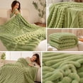 thumbnail image 7 of 47.24x83 Inches Soft Fuzzy Faux Fur Plush Throw Blanket - Thick, Warm Sherpa for Couch, Sofa, Bedroom, Camping Plush Bubble Blanket, 7 of 7