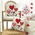 thumbnail image 4 of Valentines Pillow Covers 18x18 Set of 2,Red Hearts Valentines Day Pillows Decorative Throw Pillows Outdoor Love Hear Valentines Pillows Cases Decoration for Sofa Couch White, 4 of 6