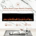 thumbnail image 3 of Modern Ember Aerus Slim 72 Inch Smart Linear Electric Fireplace | Recessed in-Wall or Wall-Mount, 3 of 9