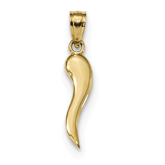 14k Italian Horn Pendant K5926