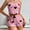 Blue, variant on LIZUOJUN Pajamas for Women Set Pajama Sets Camisole Tops Soft Stretchy Breathable Ribbed Heart Print Short Loungewear Sleepwear Set Top & Pants Loungewear Suit - L