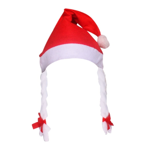 kjfeif Christmas Hat, Santa Hat Holiday for Adults Unisex Velvet Comfort Extra Thicken Fur Xmas Hat for New Year Festive Party