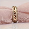 thumbnail image 3 of Elegant Luxurious Wide Ring - A Stylish Ring With Carved Hollow Floral Patterns And Inlaid With Sparkling Water, Suitable For Daily Wear And Parties As A Fashionable And Exquisite Accessory, A, 3 of 6