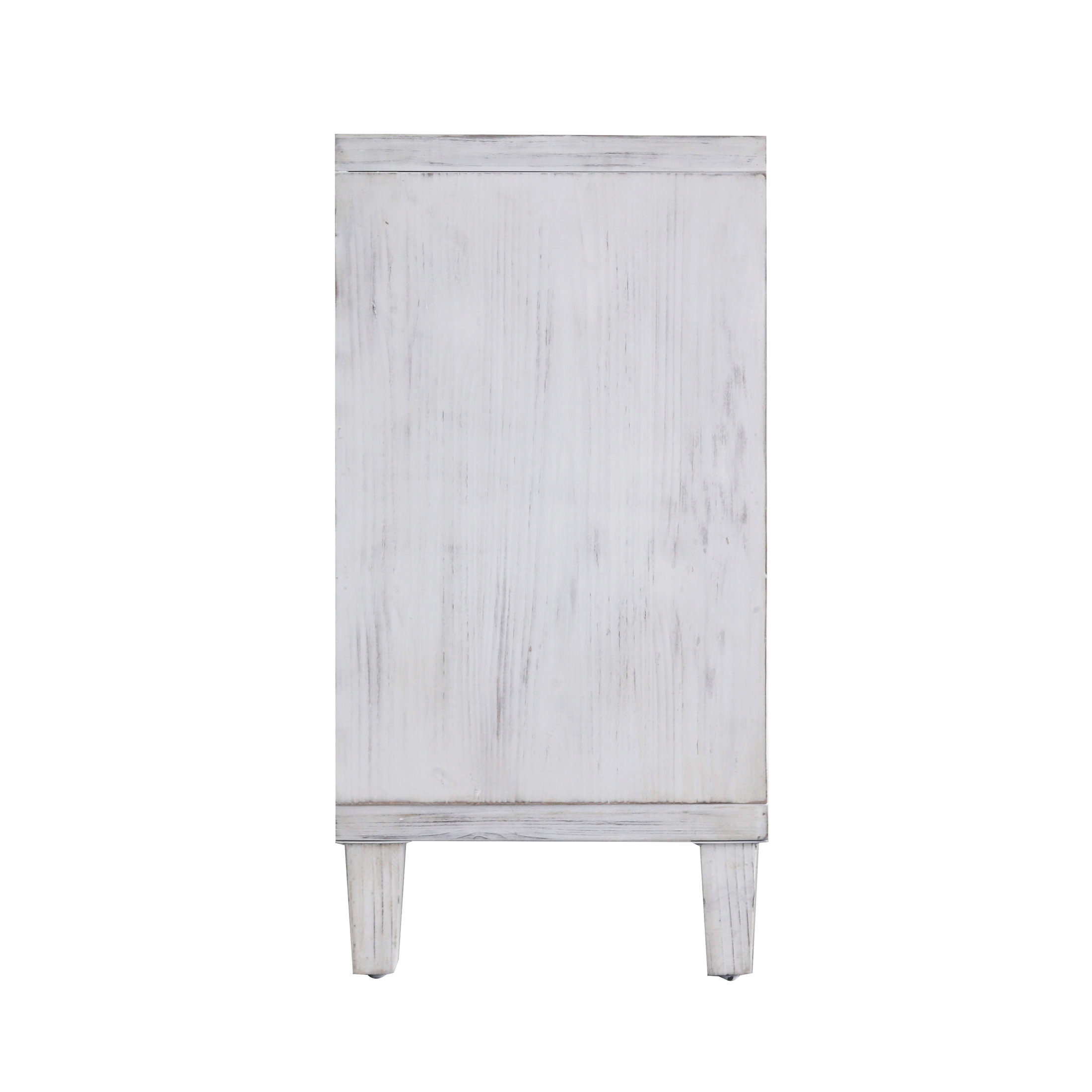 Noble House Shabby Chic Accent Cabinet, 4 Doors with Adjustable Shelves, for Living Room, Dining Room, White Washed