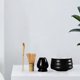 thumbnail image 2 of Juego de de té tradicional de 4 piezas, estilo japonés, de Cuenco de cerámica negra B Zulema Soporte para batidor Matcha, 2 of 7