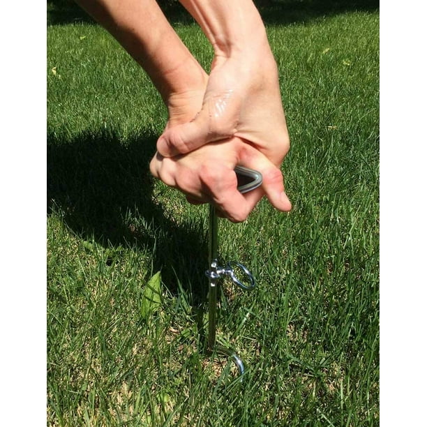 Dog Yard Leash and Stake Reflective Tie Out Cable and Stake for