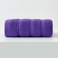thumbnail image 1 of Xiao Hua Juego de 4 piezas morado, 35x75cm (13.78x29.53in) Juego de toallas de algodón puro, toallas de algodón ultrasuaves y absorbentes, toallas ideales para secar el cuerpo,, 1 of 4
