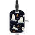thumbnail image 6 of Square 2Pack PU Leather Halloween Ghost Cruise Luggage Tag with Privacy Cover and Name ID Tag for Travel Handbags Backpacks Luggage Tags, 6 of 6