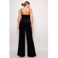 thumbnail image 4 of Samba Rhinestone Belt Velvet Jumpsuit Black S, 4 of 5