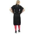 thumbnail image 4 of Bimba Women's Black Straight Casual Kurti Indian Designer Embroidered Kurta-24, 4 of 8