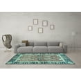 thumbnail image 3 of Ahgly Company Indoor Round Abstract Light Blue Modern Area Rugs, 4' Round, 3 of 4