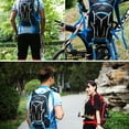 thumbnail image 3 of Lightweight 18L Nylon Water-Resistant Outdoor Backpack with Reflective Straps & Logo, Includes Rain Cover, Ideal for Cycling Hiking, Unisex, Water Bag Not Included, Suitable for -20°C to 50°C, 3 of 6