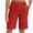 *1-Red, variant on VBVC Women's Straight Leg Bermuda Shorts,Stretchy Pull On Shorts For Women,Ladies Breathable Pants with Pockets,Gray,S-3XL
